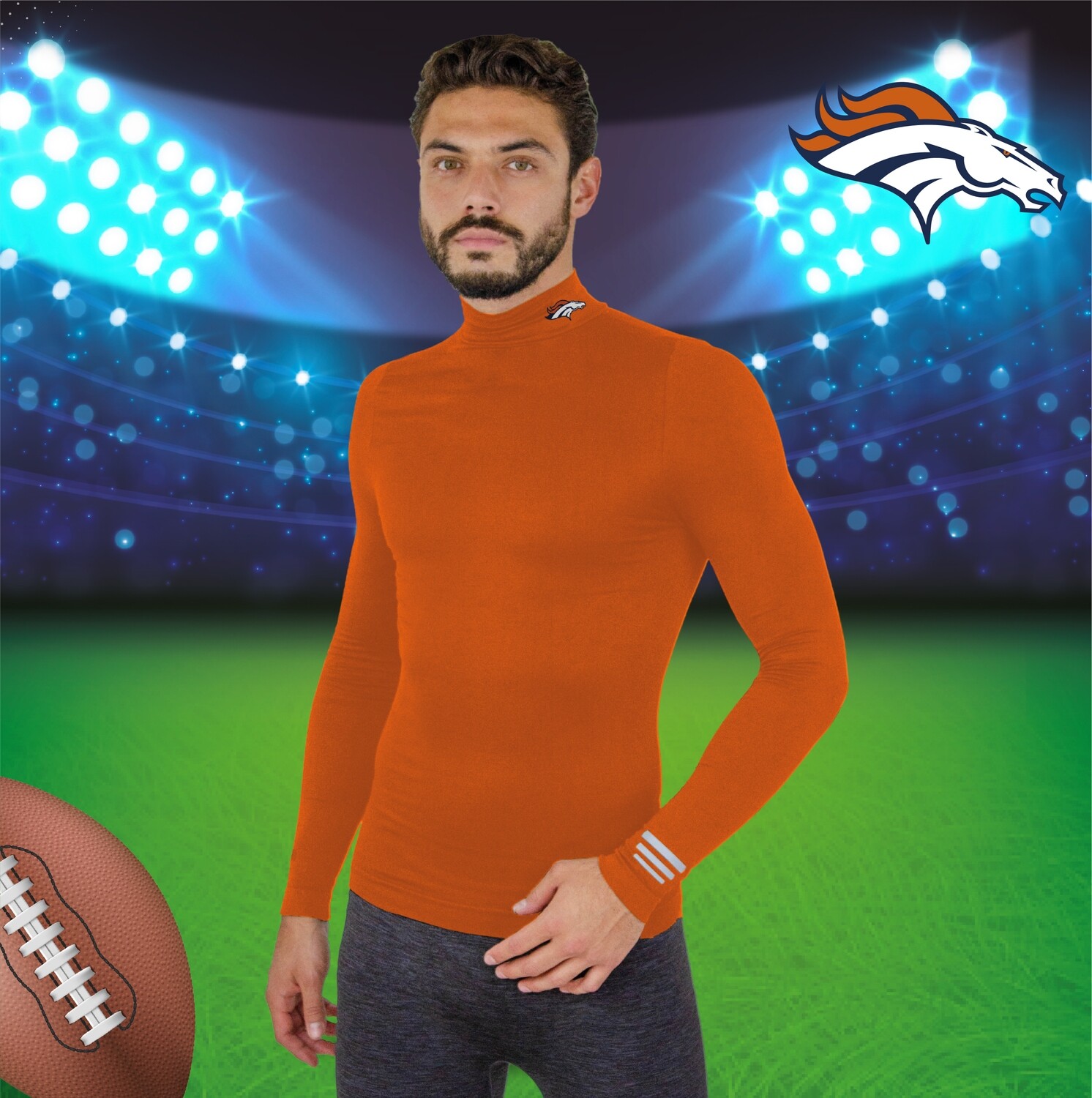 Playera deportiva NFL logo BRONCOS para caballero PL100251