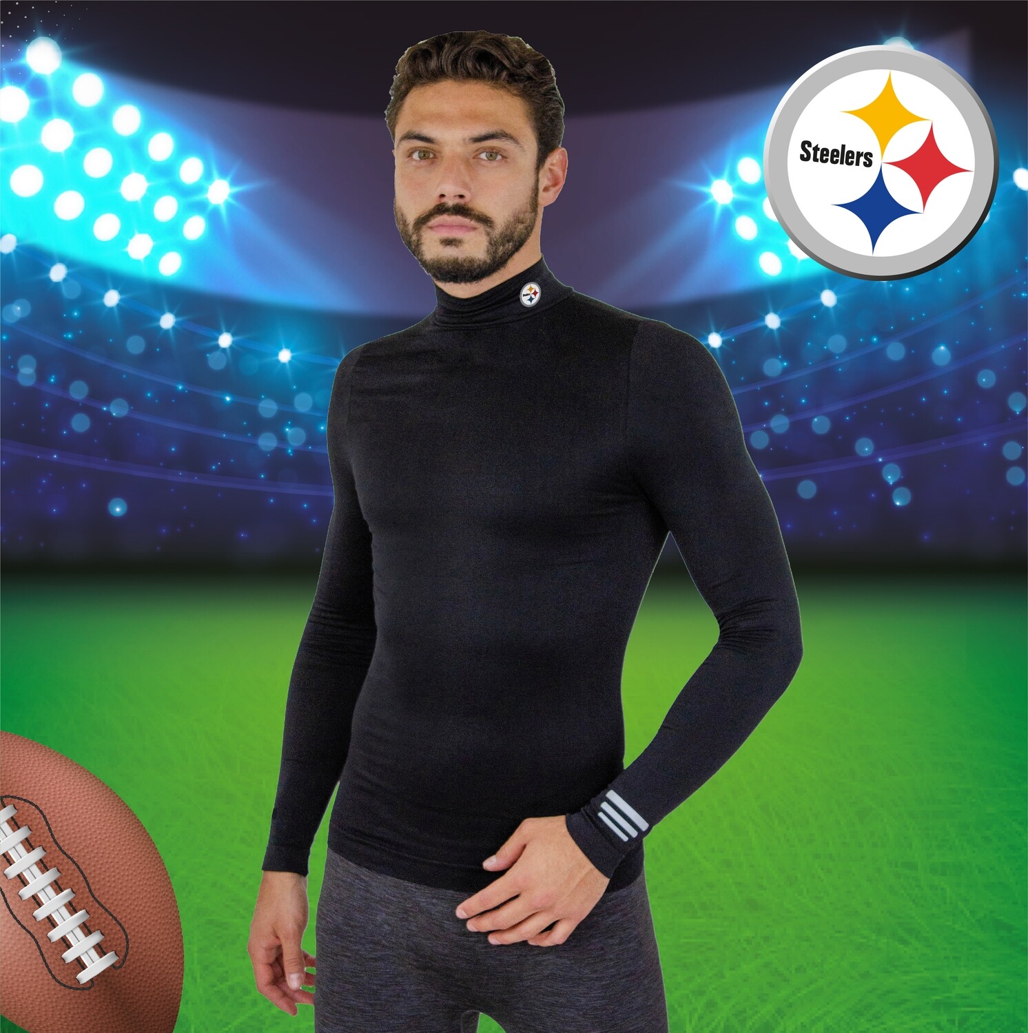 Playera deportiva NFL logo STEELERS para caballero PL100251
