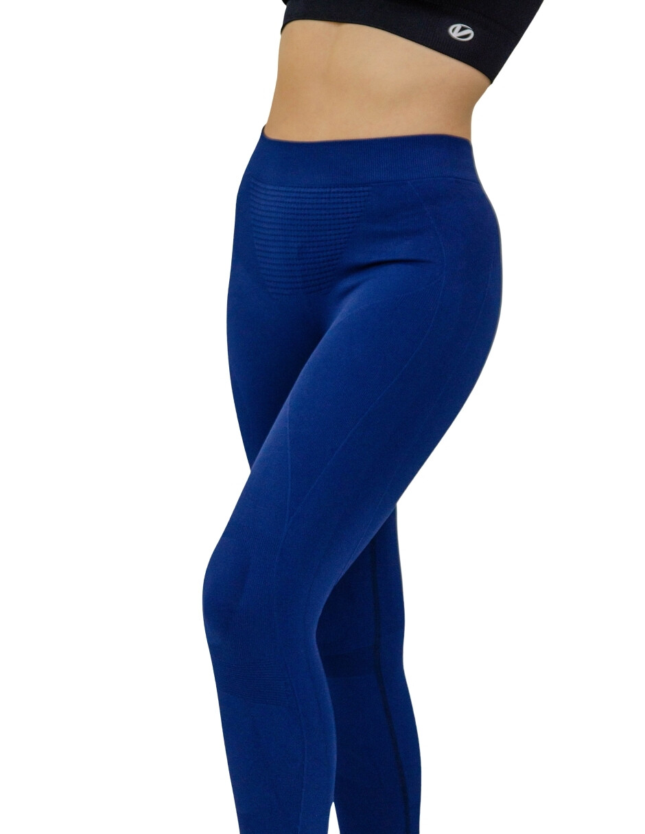 Legging con bolsillo y detalles reflejantes para dama, Virtus, Talla: CH, Color: Azul Marino_AZU001