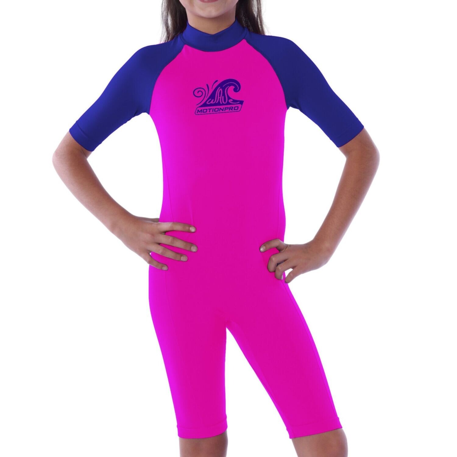 Body acuático seamless manga corta para niña (4-10 años)