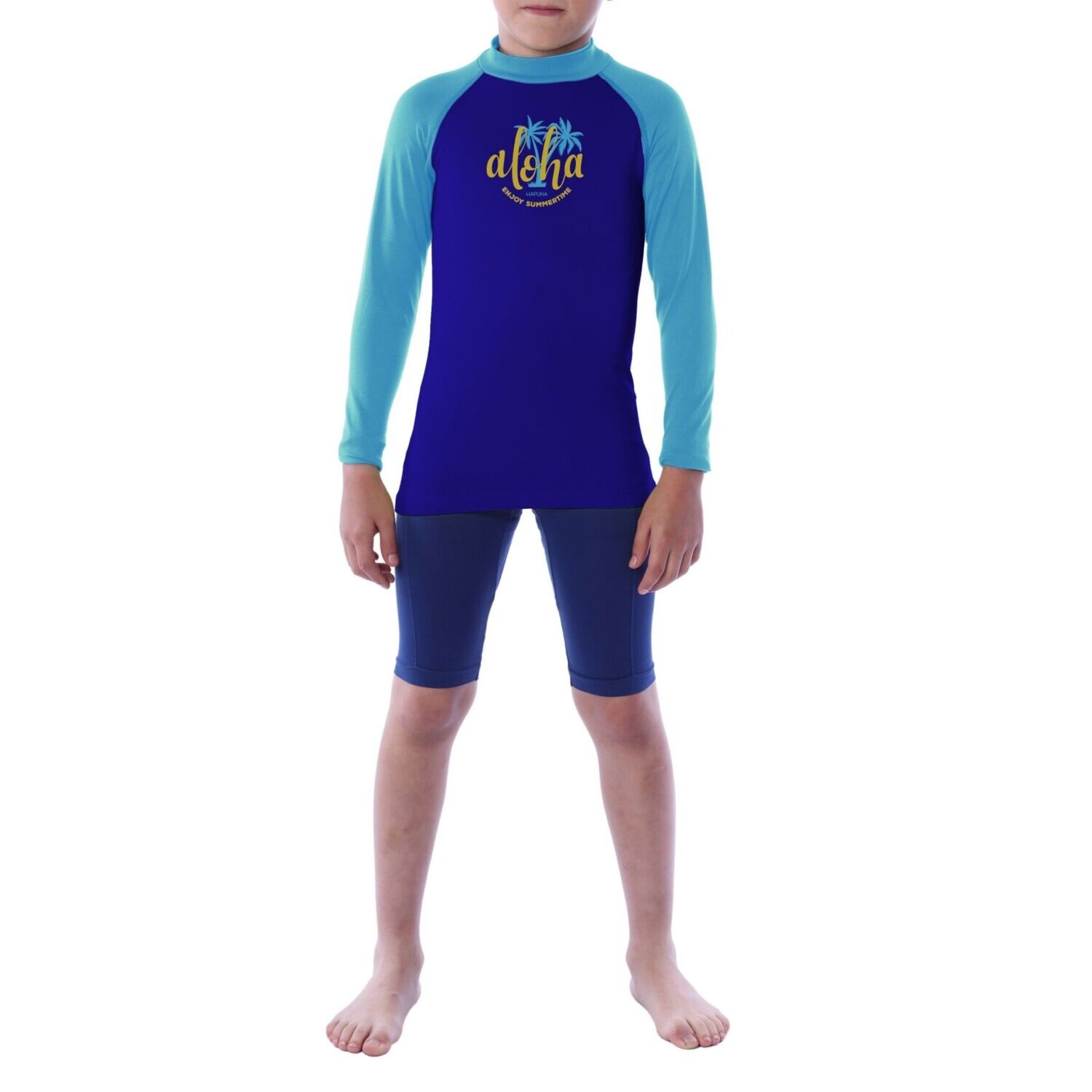 Playera acuática seamless manga larga para niño (4-10 años)