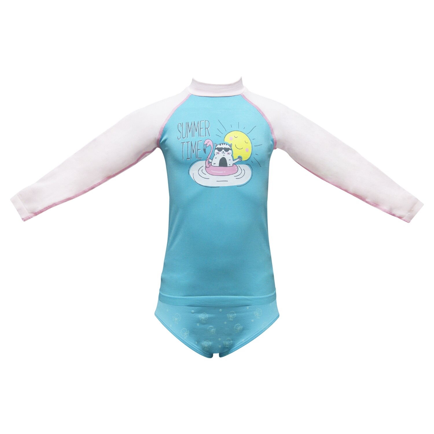 Set de Playera y Bikini acuático repelente al agua y con protección solar