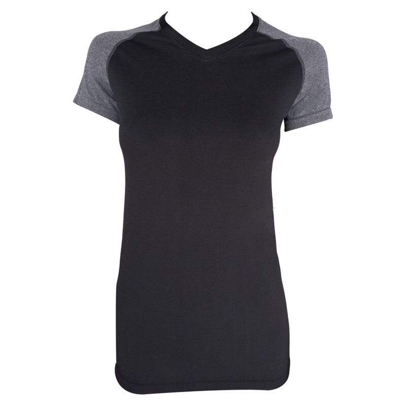 Playera Deportiva Dama, Cuello V, Combinada Playera Deportiva Dama, Cuello V, Combinada