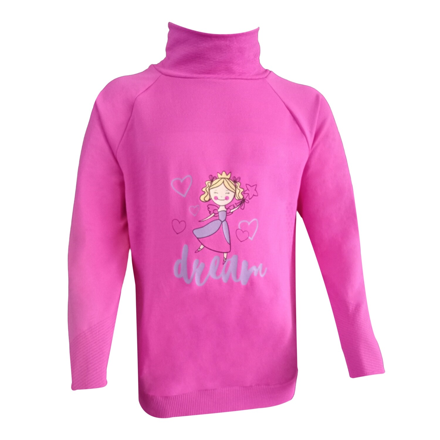 Sudadera para niña sin costuras con estampado de princesa al frente, Motion Pro