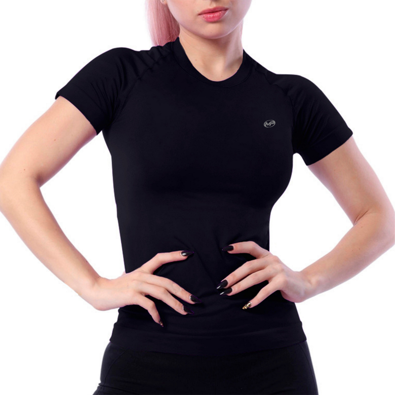 Playera básica Motion Pro lisa con logo para dama
