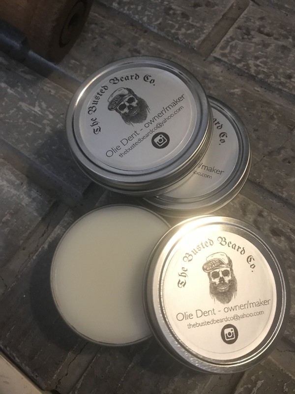 2 oz. tin/beard balm/ scent: the cowboy