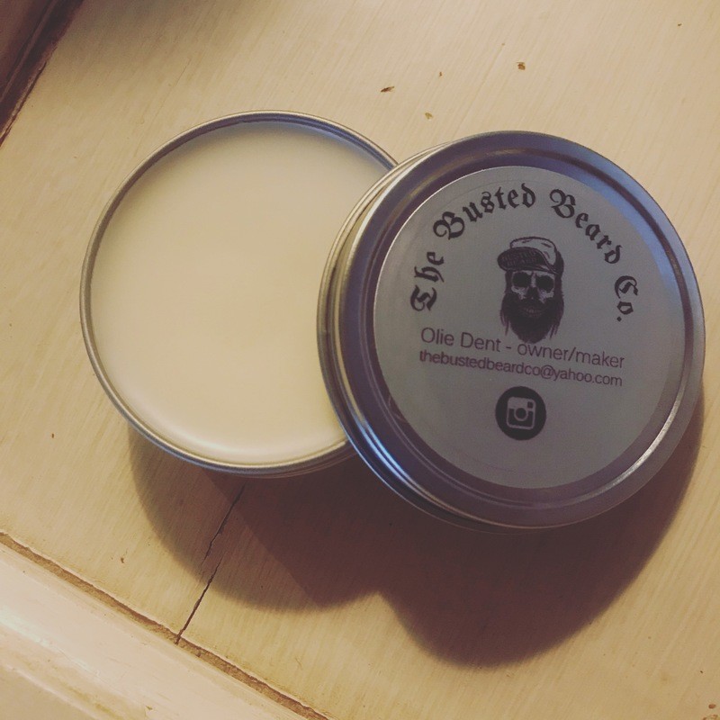 2 oz tin beard balm / scent: the Mobster