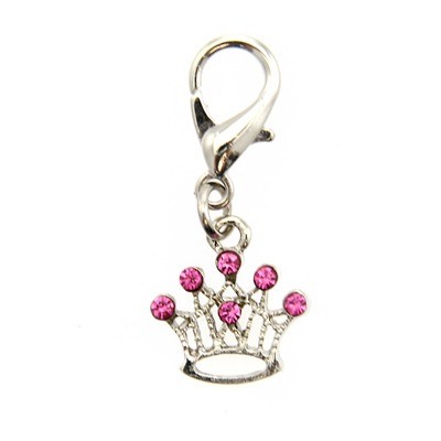 Crown Collar Charm - Pink