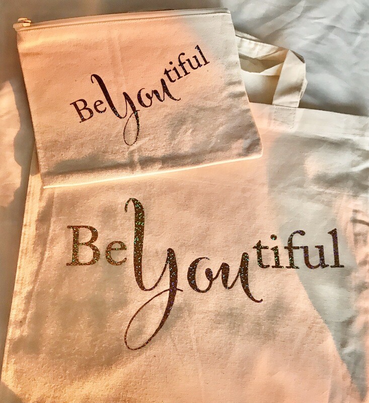 Be You Tiful - Collective Canvas Shoulder Bag And Cosmetic Case