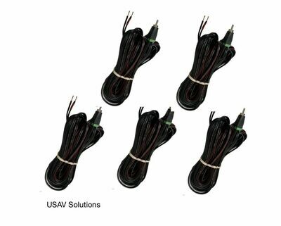 Set of 5 - 16 Gauge Speaker Cable for Bose Lifestyle Spk - RCA to Bare Wire