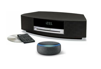 Bose Wave Music System (Graphite Gray) with Alexa Amazon Echo Dot