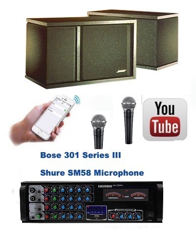 Karaoke system bundle with Bose Speakers and Shure Microphone
