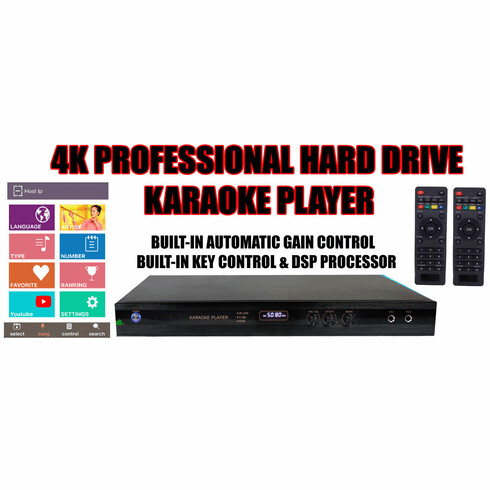 Singtronic KTV-9000UHD Professional Digital Smart 4TB Hard Drive 4K Karaoke Player