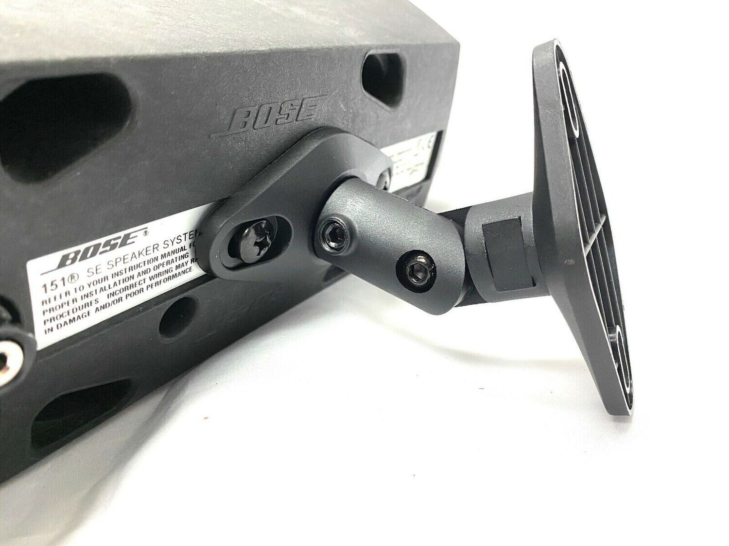Plastic wall mount bracket for Bose 151 SE Speaker - Black -Pair