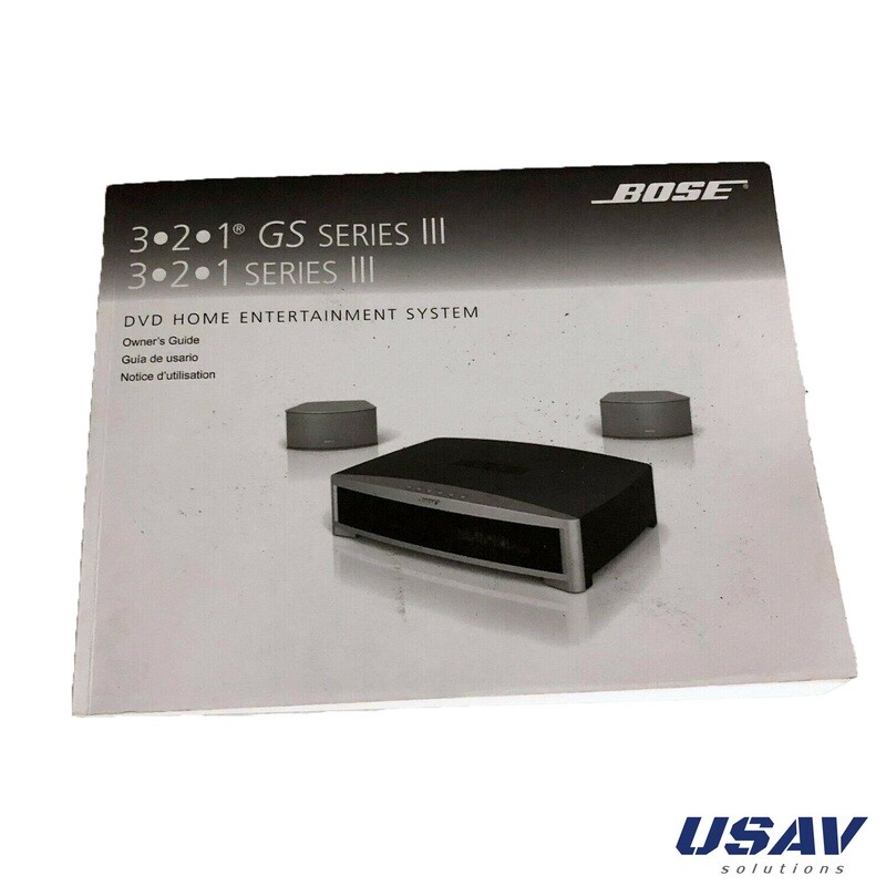 Bose 3.2.1 GS Series III Owners User Manual Guide