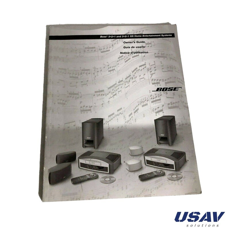 Bose 3-2-1 321 Series I Owner’s Guide Manual (Photocopy)