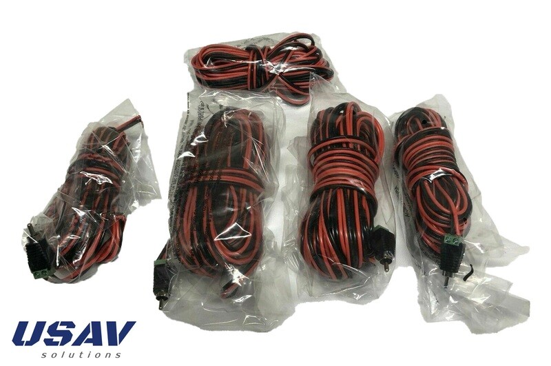 5 Speaker Cables for Bose Lifestyle V10 V20 V25 - RCA to Bare Wire Black/Red