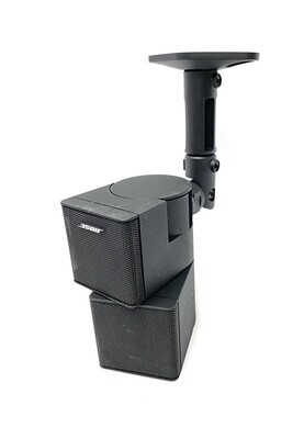 Wall Mount Ceiling Bracket for Bose Jewel Cube Speaker - Pair - Black