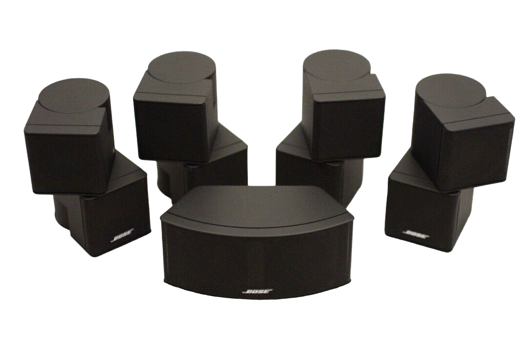 Set of 5 BOSE Jewel Cube Speakers  for LIFESTYLE System - Black