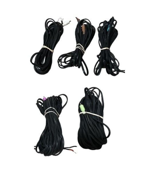 Set of 5  Bose Speaker Cable for Bose Acoustimass Lifestyle - RCA to Bare Wire