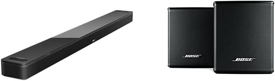 Bose Smart Soundbar 900 Dolby Atmos with Alexa Built-in, Bluetooth connectivity - Black &amp; Surround Speakers, Black