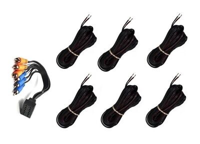 Set of Black Speaker Cable with Bose RCA Adapter For Bose Acoustimass 16 15 II