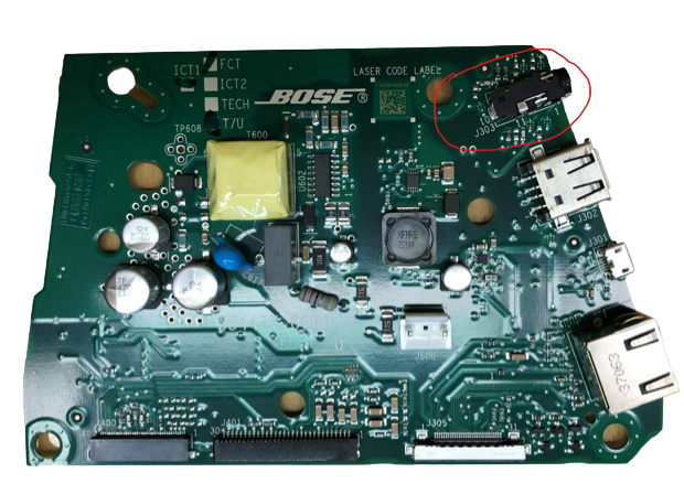USAV Trade-in   PCB ASSY, SOUNDTOUCH
30 , I/O, BULK PACK  for Bose SoundTouch 30