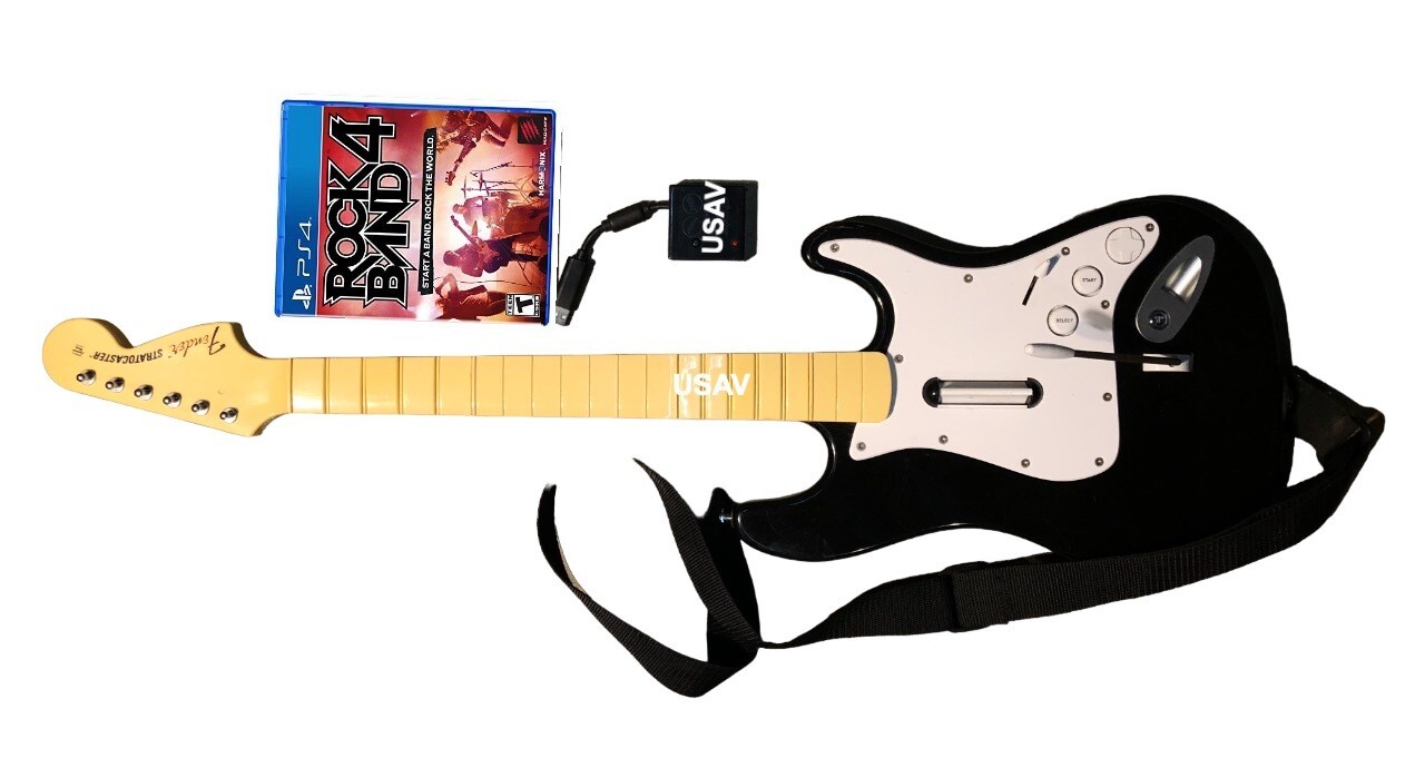 Complete Rock Band 4 bundle for PS5 with Guitar Controller and Dongle