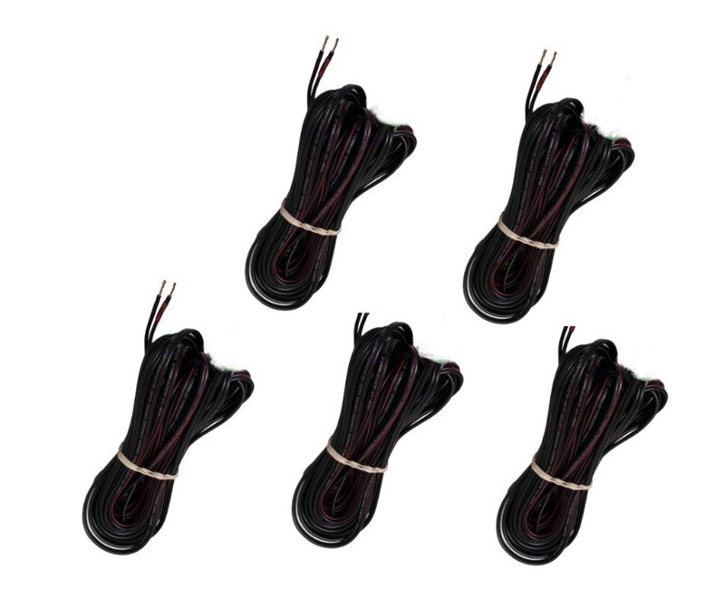 Set of 5 - 16 Gauge Speaker Cable for For 5.1 Home Theater System