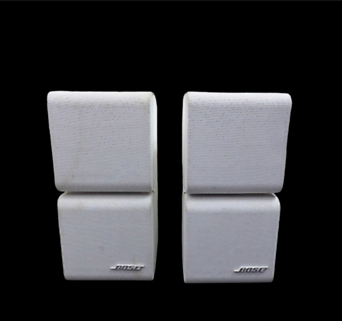 Bose Double Cube Speaker for Lifestyle Acoustimass Pair with Brackets (White)