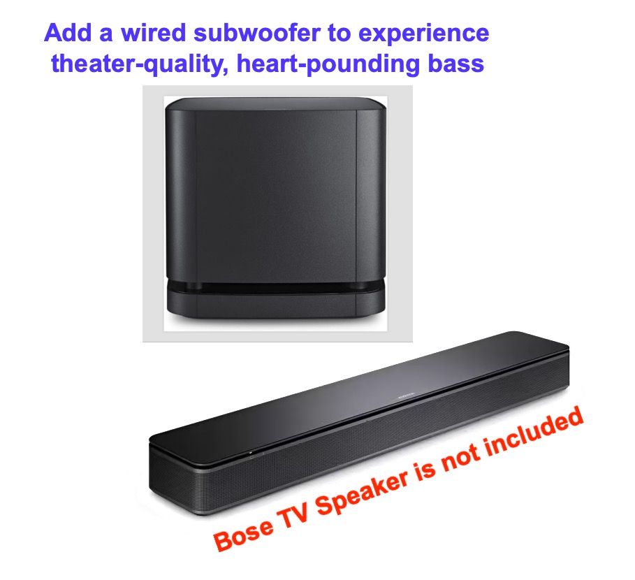 Subwoofer for Bose TV Speaker – Bose Bass Module (Black)
