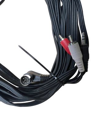 Audio input cable 8 Pin DIN/RCA Receiver/Subwoofer Cable for Select Bose Lifestyle 5(Media Center only), 8, 12 and Acoustimass 9