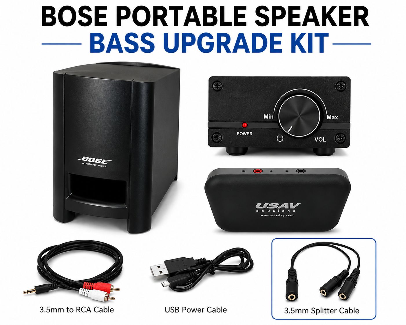 Bose Portable Speaker Bass Upgrade Kit – Bluetooth Powered Subwoofer System