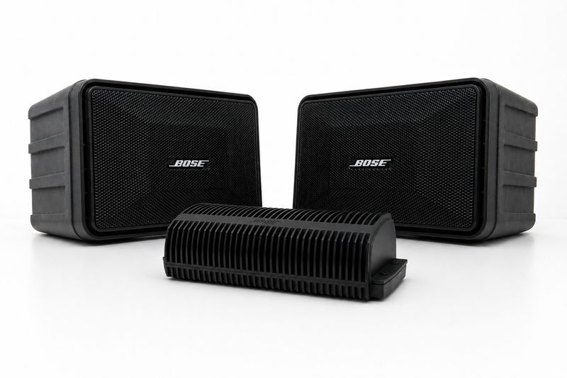 BOSE model 101 スピーカー Bose Model 101 (Pair), Black with SA-3 Amplifier + USAV Bluetooth