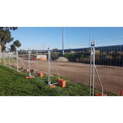 Temporary 32mm Light Weight Site Fence Panels 2.4m L x 2.1m H