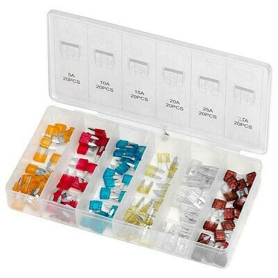 Mini-Flachsicherungs-Sortiment 120-teilig Mini-Flachsicherungs-Sortiment 120-teilig