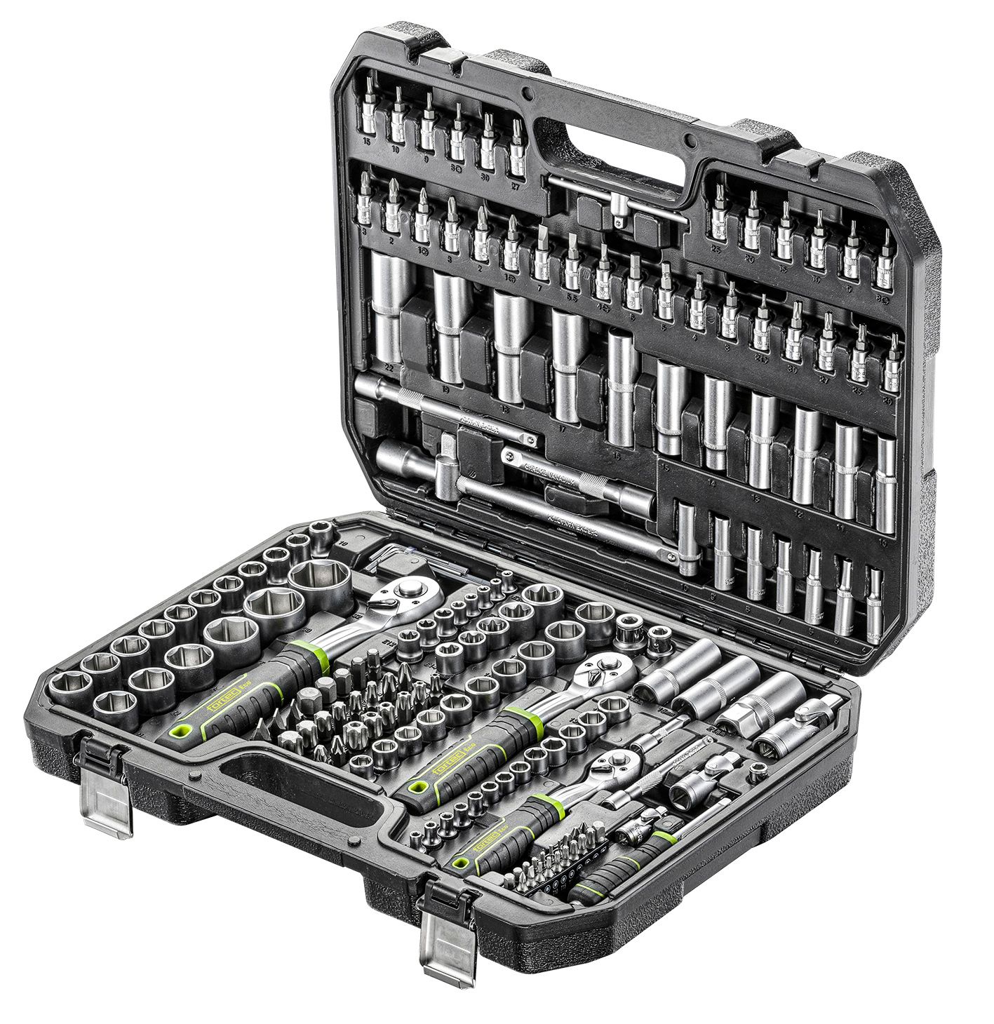 Steckschlüsselsatz Fortec 171 teilig -1/4&quot;, 3/8&quot; und 1/2&quot; Antrieb