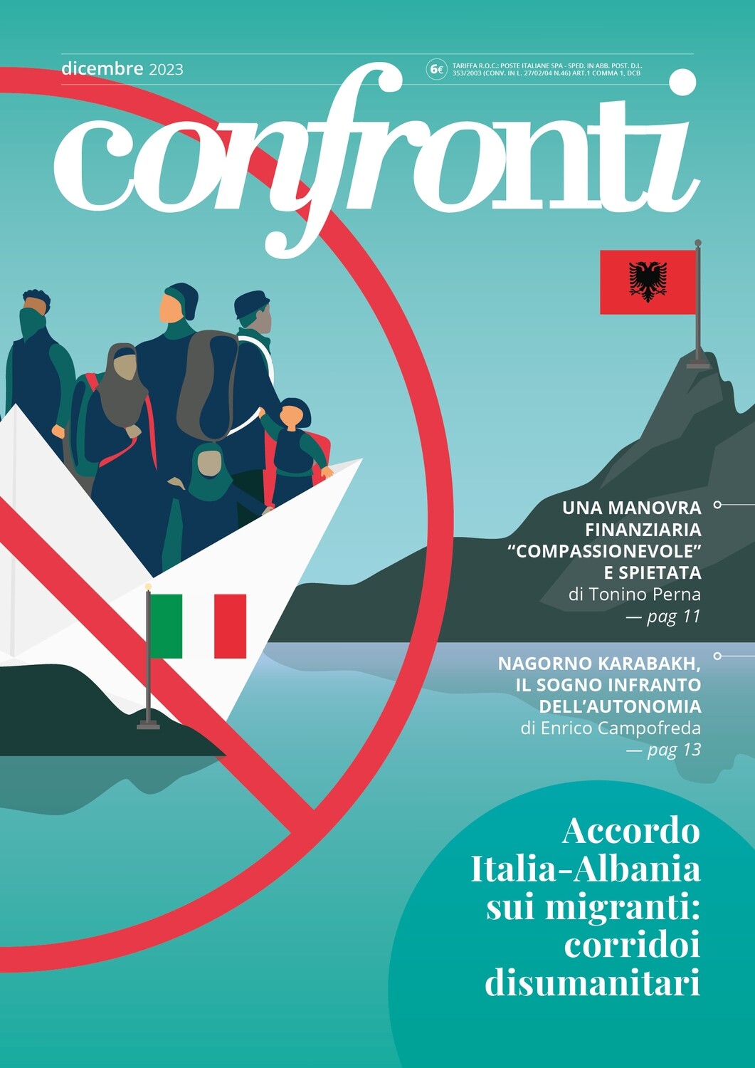 Confronti dicembre 2023 - Accordo Italia-Albania sui migranti: Corridoi disumanitari (Cartaceo)