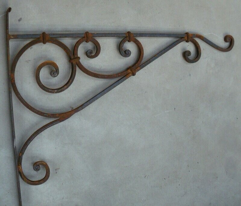 potence en fer plat pour enseigne,lanterne,pots de fleurs