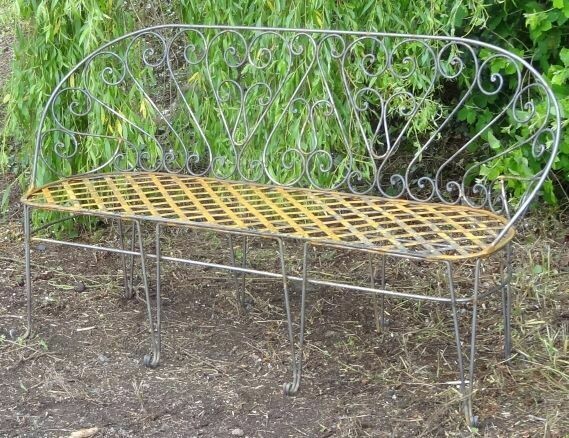 Banc de jardin en fer forgé 160 cm de long