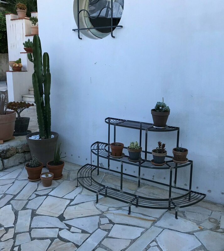 Étagère de fleuriste en fer forgé, reproduction d'un modèle fin XIX em
