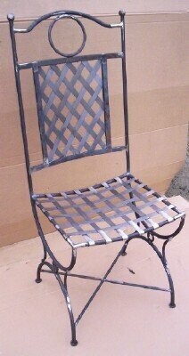 Chaise en fer forgé confortable