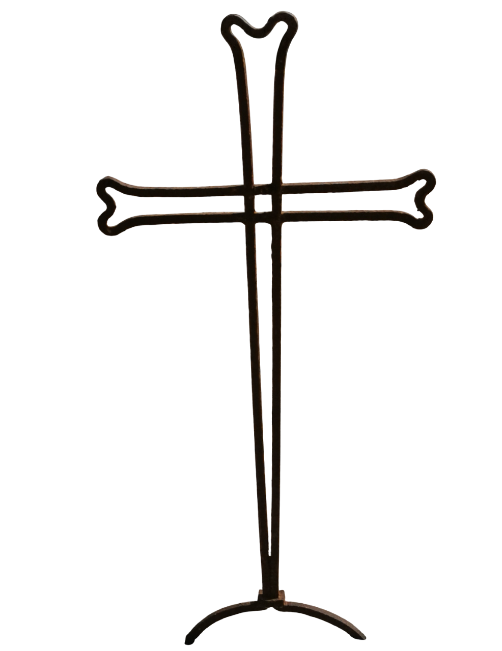 croix ancienne trouvée dans un cimetière catholique en Afrique