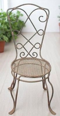 chaise style art déco en fer plein,superbe