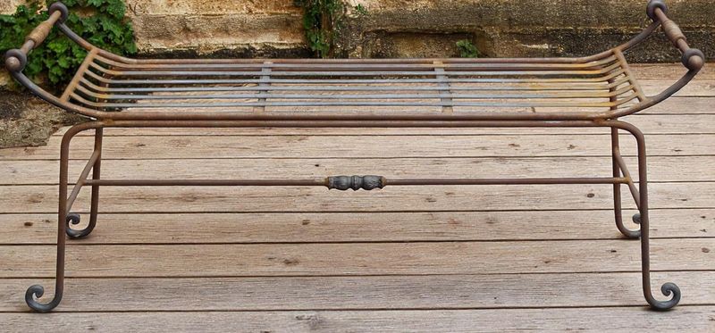 Banc en fer plein haut de gamme,140 cm x 58 cm x 51 cm de haut