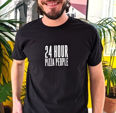24 HOUR PIZZA PEOPLE / T-SHIRT / Black 24 HOUR PIZZA PEOPLE / T-SHIRT / Black