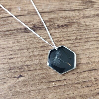 DANDELION: ketting zilver hex groot