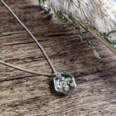 BLOSSOMS: ketting zilver hex klein