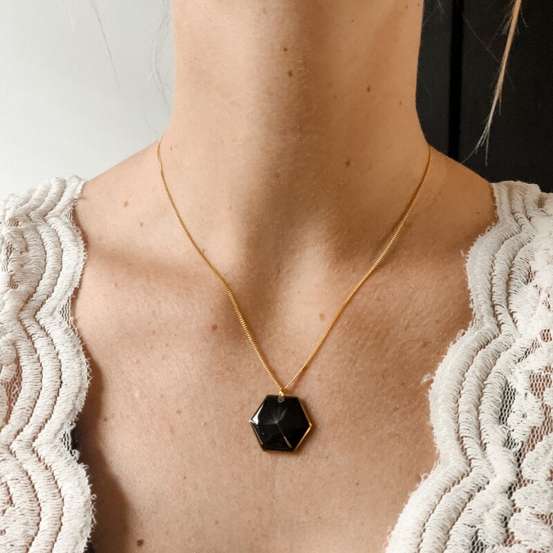 DANDELION: ketting goud hex groot