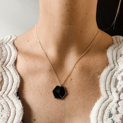 DANDELION: ketting zilver hex groot